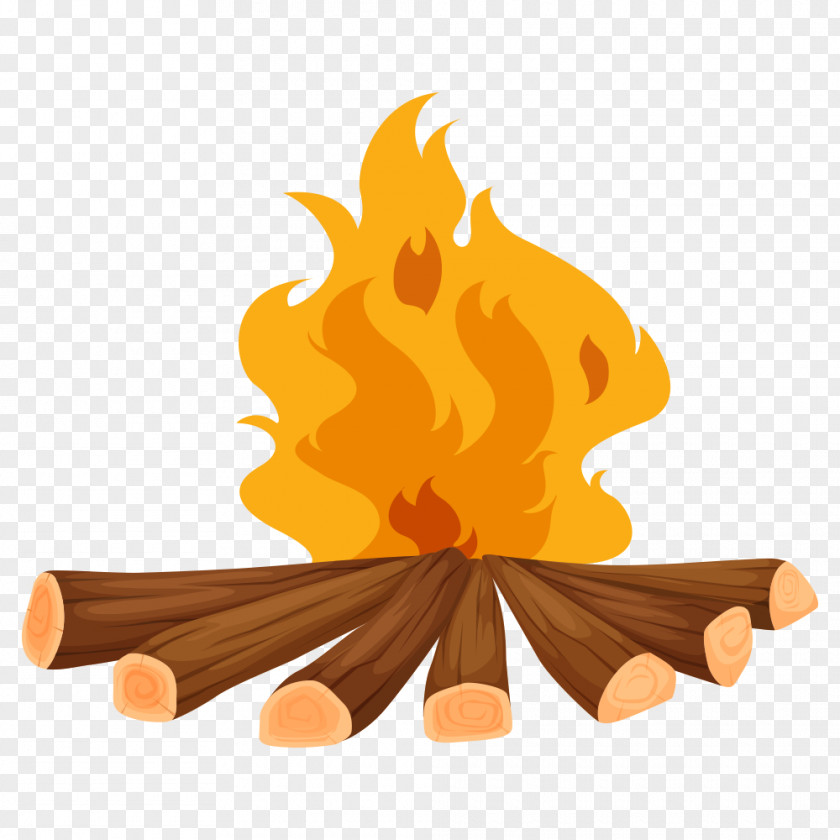 Cartoon Flame Campfire Bonfire Clip Art PNG