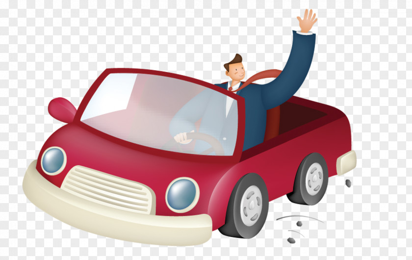 Driving The Driver Cartoon Illustration PNG