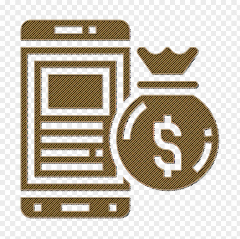 Money Bag Icon Mobile Payment Digital Banking PNG
