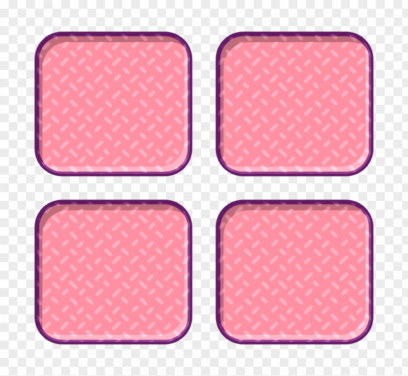 Peach Pink Grid Icon PNG