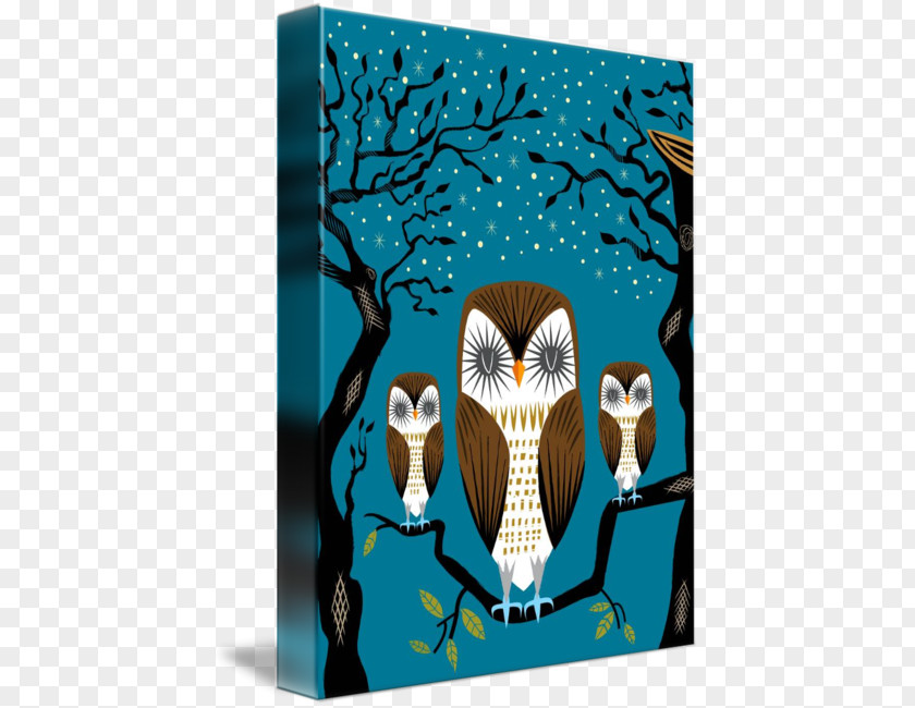 Watercolor Owl Satchel Backpack Graphic Design PNG