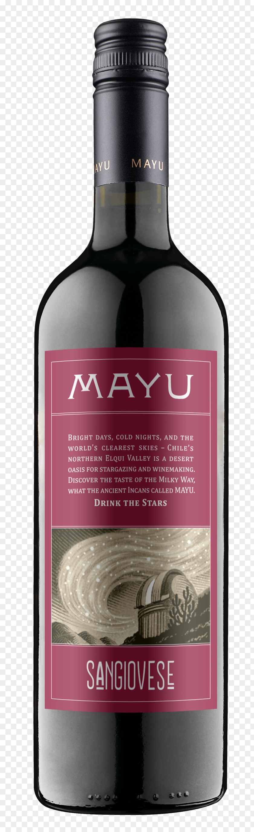 Wine Elqui Valley Liqueur Bottle Sangiovese PNG