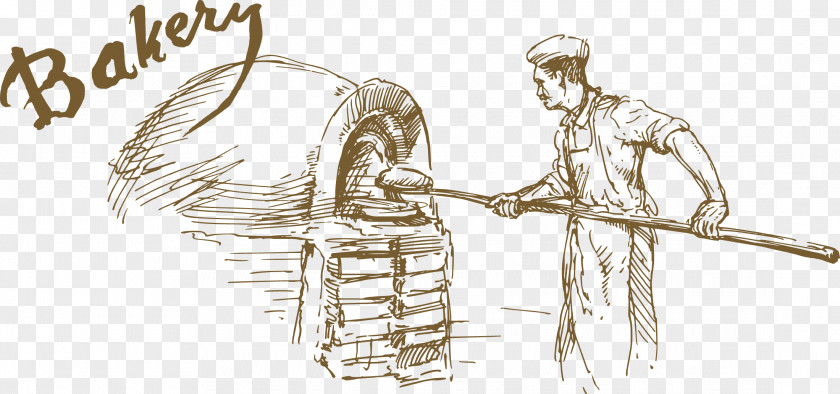 Chef Baking Bread Bakery Pizza Drawing PNG