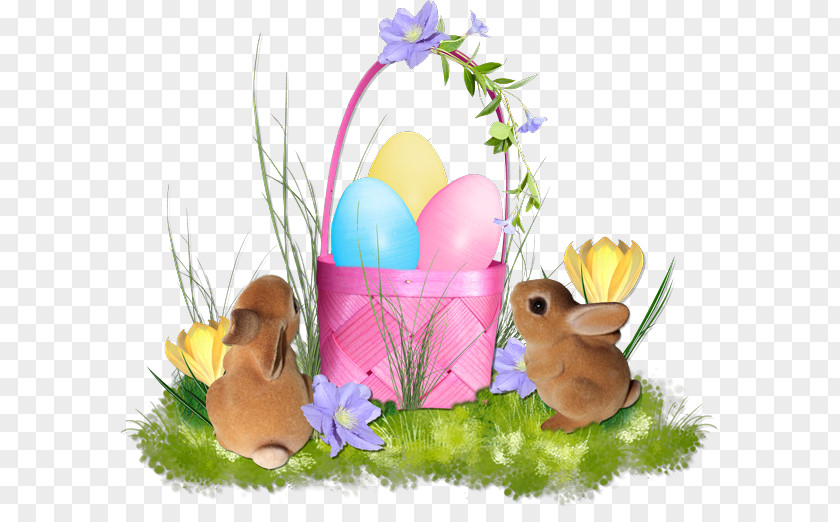 Watercolor Bunny Easter Egg Digital Scrapbooking PNG