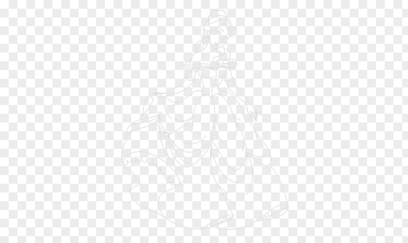 Princess Drawing Belle Sketch PNG