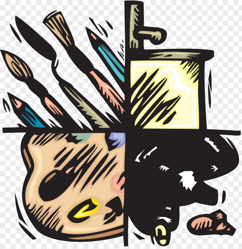 School Supplies Paint Art Drawing Clip PNG