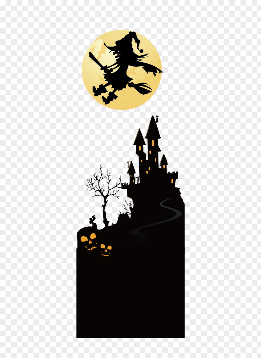 Witch Riding A Broom Halloween Boszorkxe1ny Disguise Illustration PNG