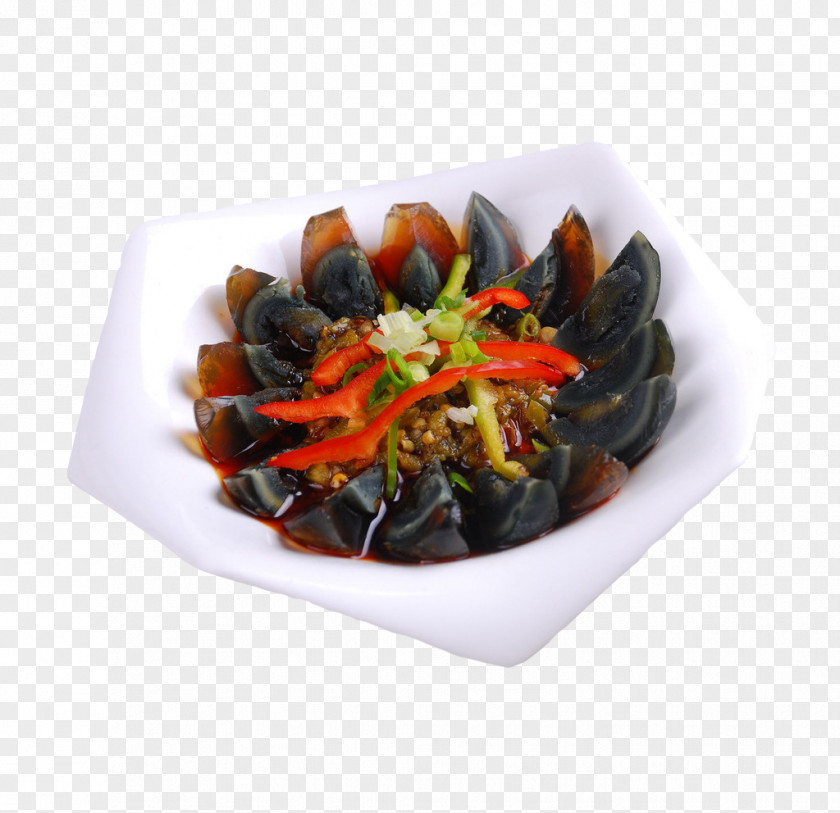 A Plate Of Preserved Egg Century Eating Food Pickling PNG