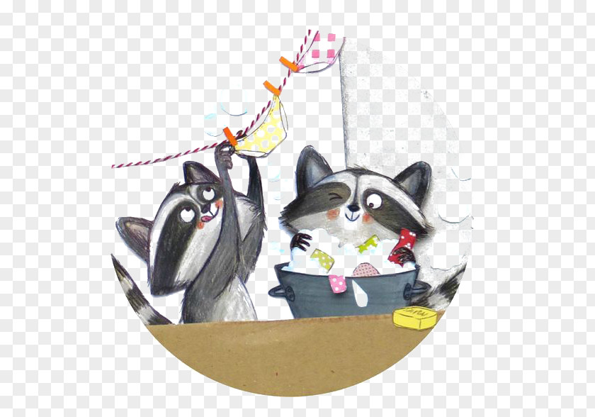 Cartoon Raccoon Giant Panda Procyonidae Illustration PNG