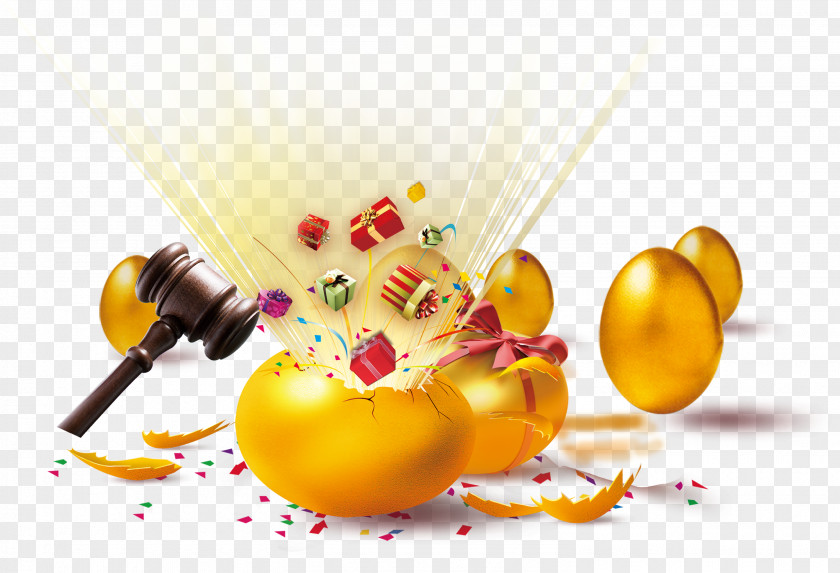 Hit The Golden Eggs To Pull Creative Gifts Free HD Gold Egg Gratis Gift PNG