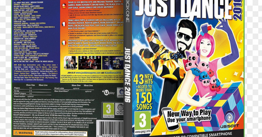 Just Dance 2015 2016 2017 Xbox 360 Wii PNG