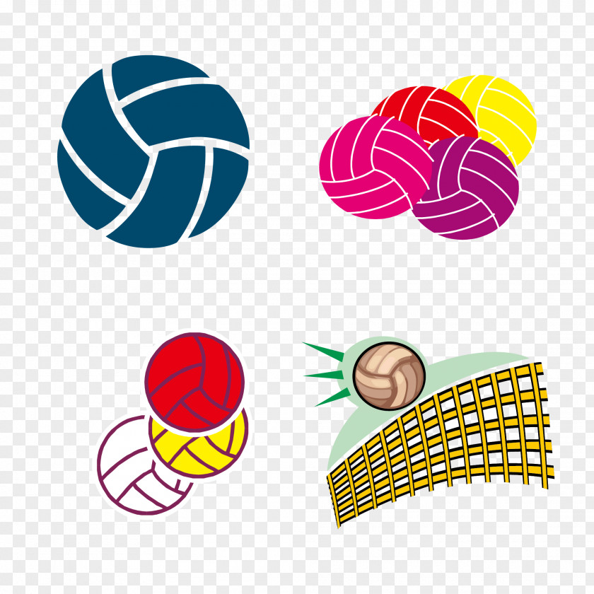 Volleyball Vector Material Collection T-shirt Funny Free Poster PNG