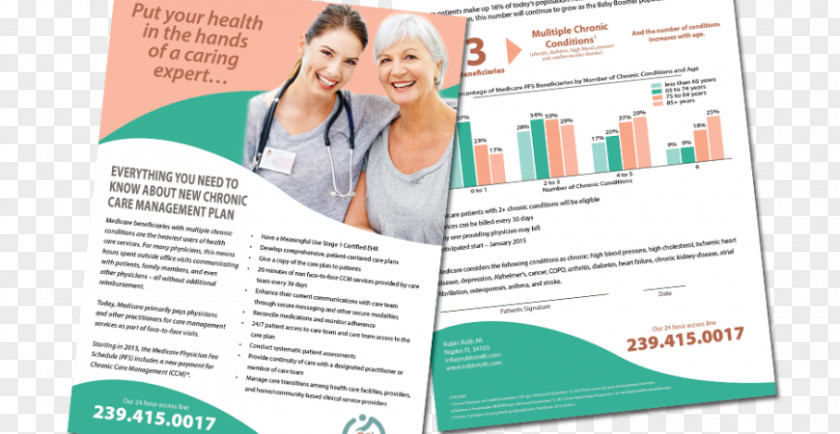 Adagency Pamphlet Flyer Brochure Medicare Chronic Care Management Display Advertising PNG