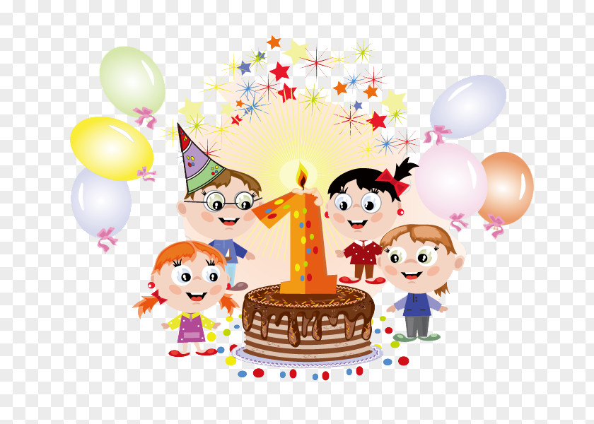 Birthday Cartoon Greeting Card Clip Art PNG