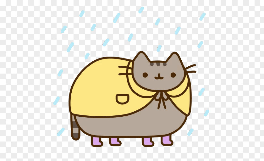Cat Pusheen Grumpy Shower Kitten PNG