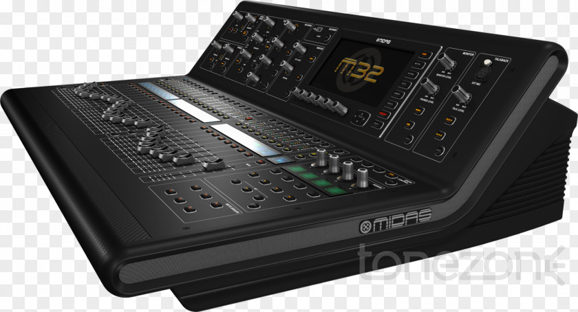 Microphone Audio Mixers Digital Mixing Console Midas M32 Consoles PNG