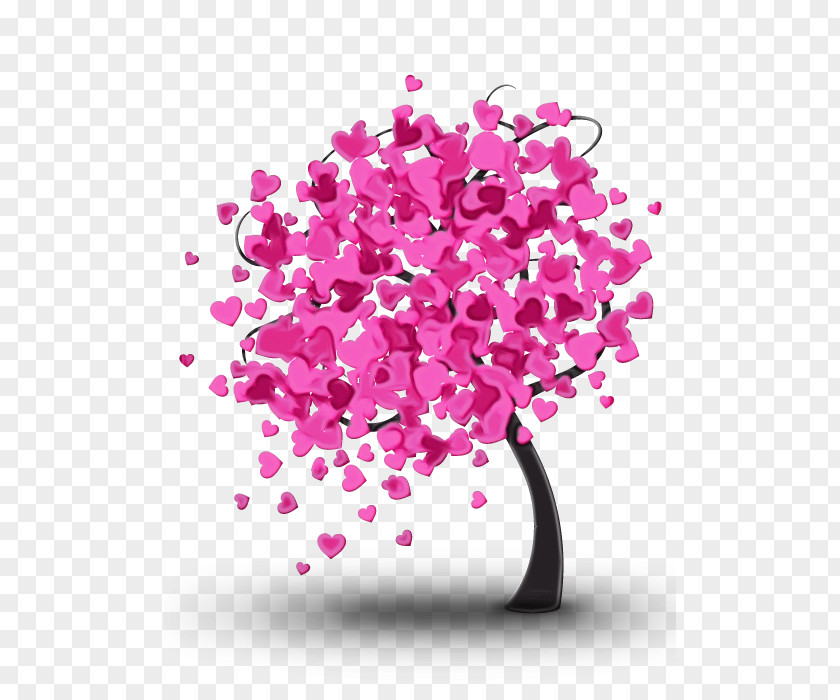 Pink Flower Plant Magenta Heart PNG