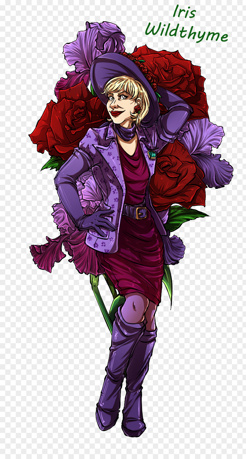 Rose Family Costume Design PNG