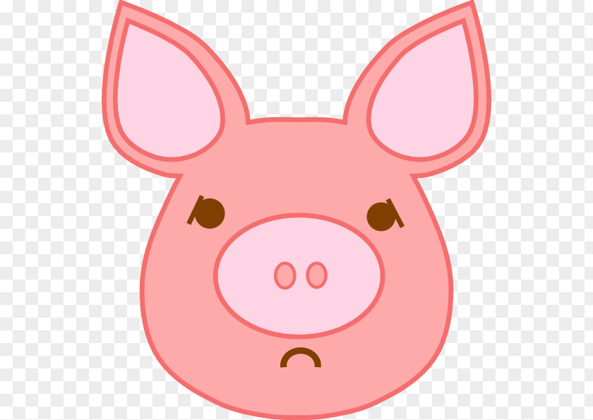 Sad Bubble Domestic Pig Clip Art Image PNG