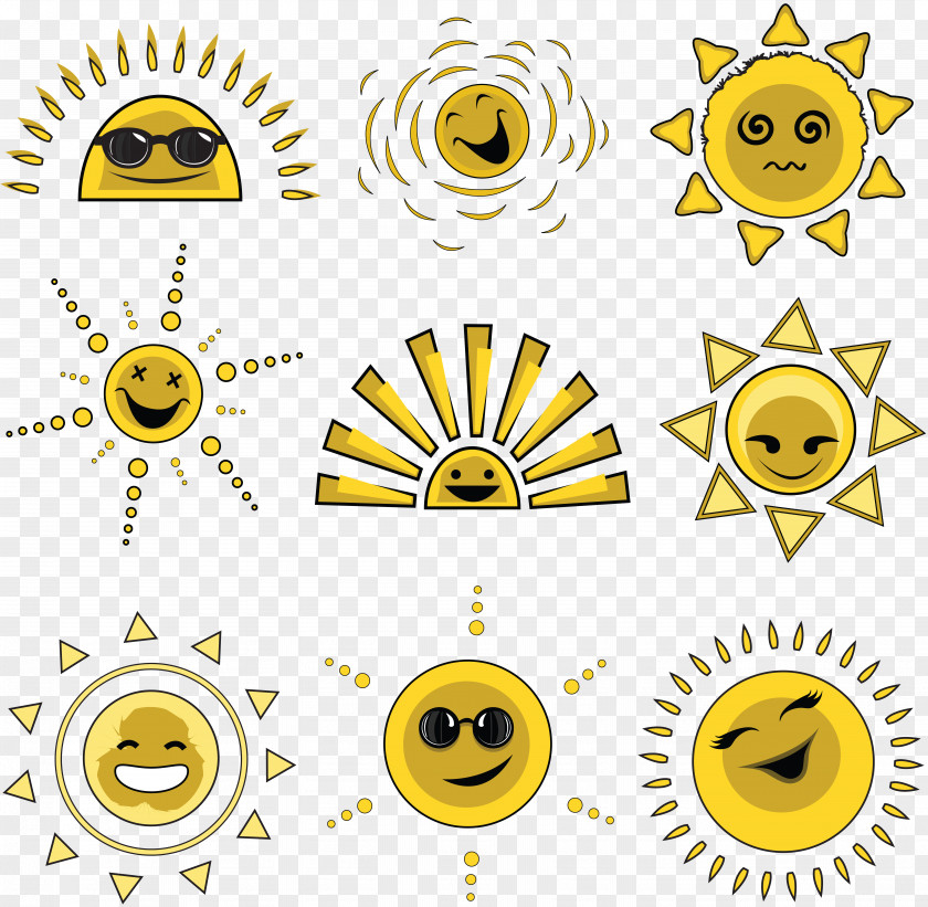 Sun Rays Cartoon Graphic Design PNG