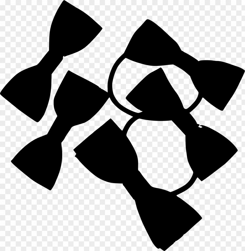 Bow Black And White Clip Art PNG