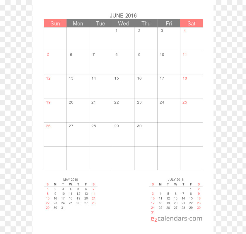 Monthly Calendar Pattern PNG
