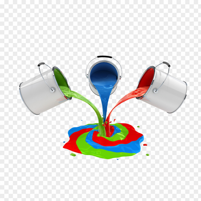 Paint Bucket Watercolor Painting Coating PNG