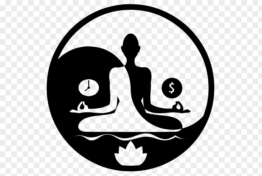 Time Is Money Wall Decal Meditation Yin And Yang Zen Buddhism PNG