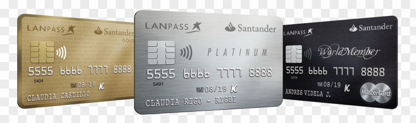 Santander LATAM Chile Brand Credit Card Font PNG