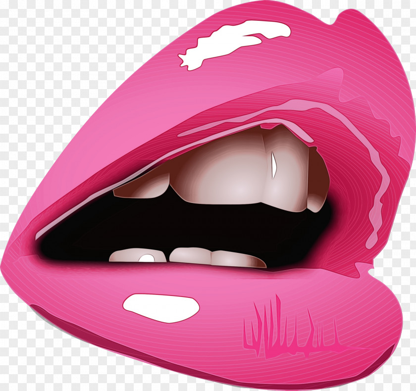Magenta Nose Lips Cartoon PNG
