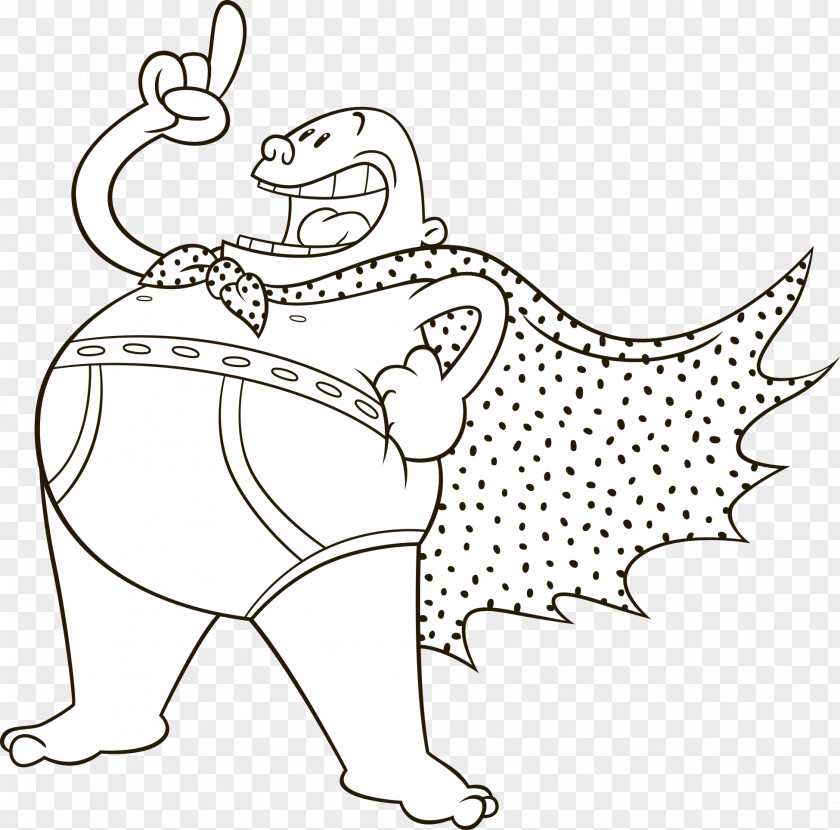 Captain Underpants Coloring Book Drawing Page PNG