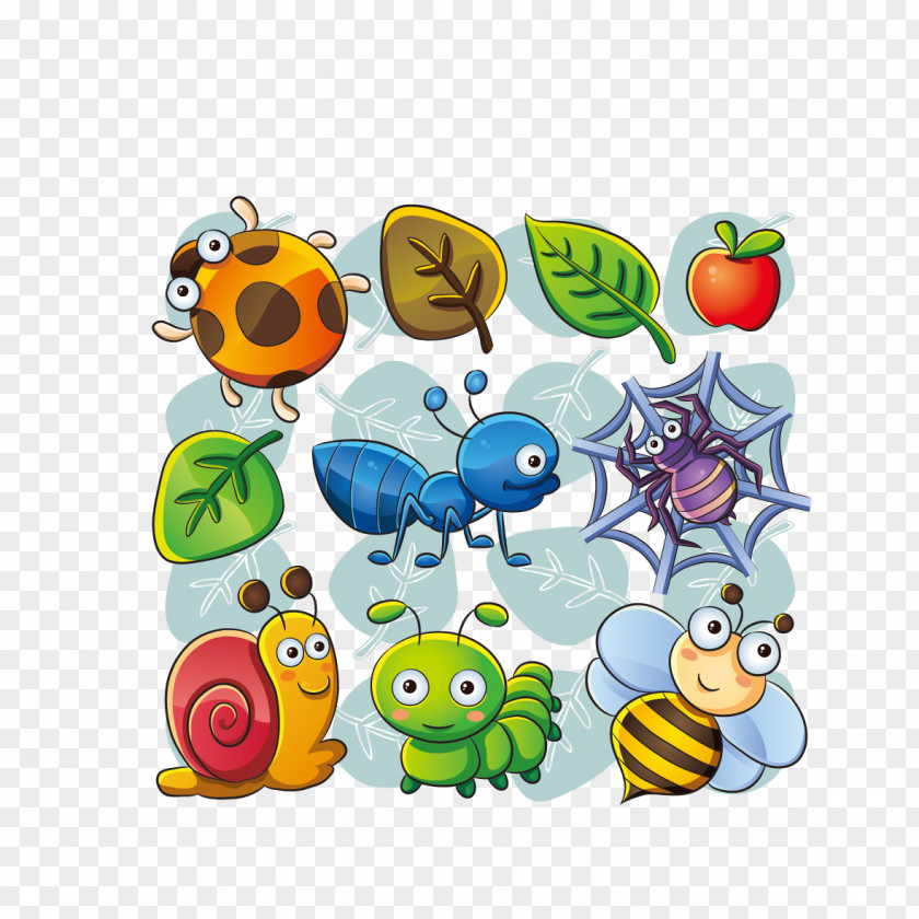 Insects And Leaves Beetle Cartoon Clip Art PNG