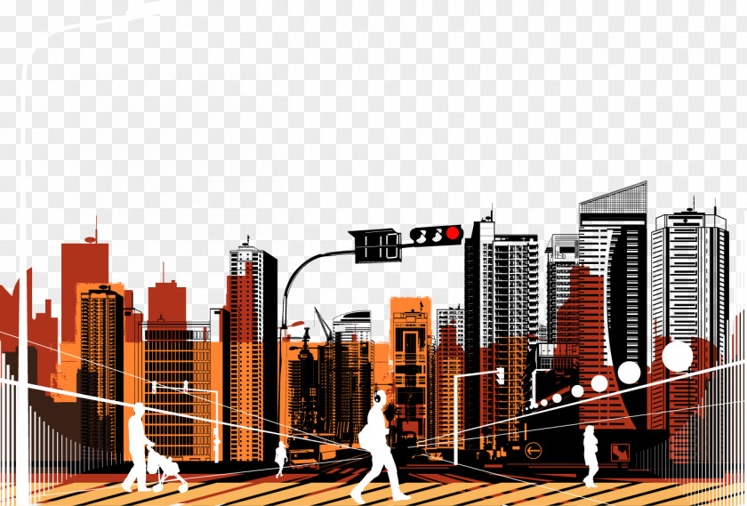 Cool Urban Vector New York City Silhouette Building Cityscape PNG