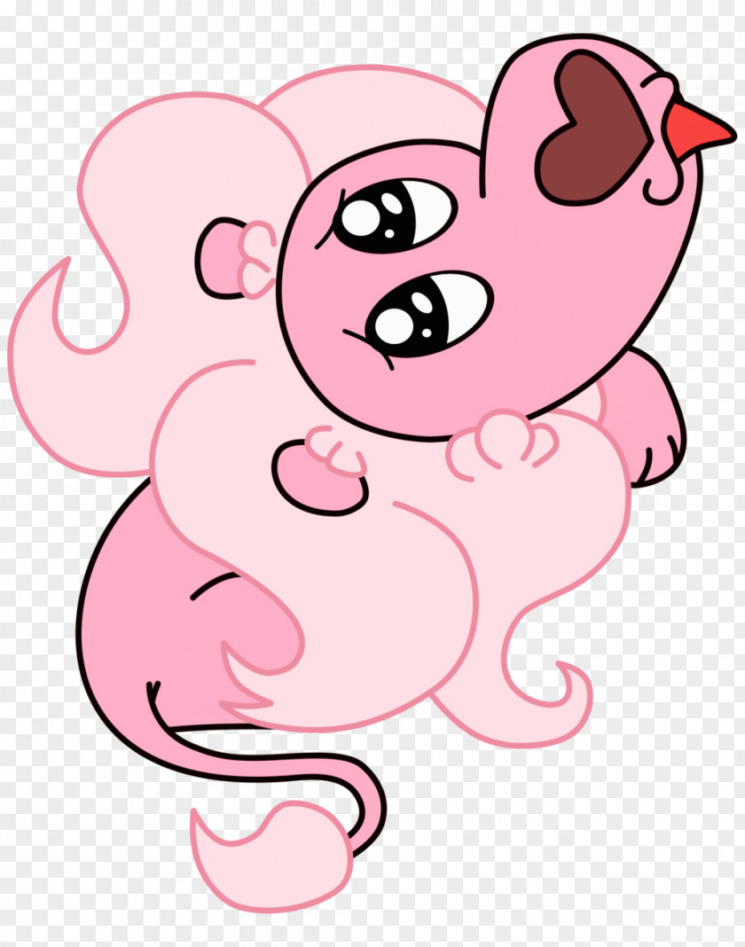 Cute Lion Snout Pink M Character Clip Art PNG