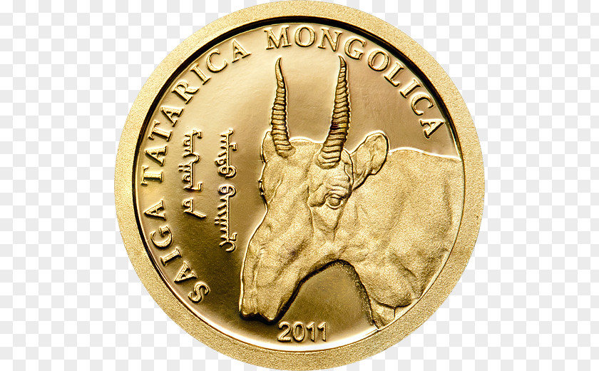Gold Coin Mongolia Antelope Roman Imperial Coinage PNG