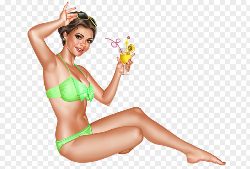 Bikini One-piece Swimsuit Pin-up Girl Woman PNG swimsuit girl Woman, model clipart PNG