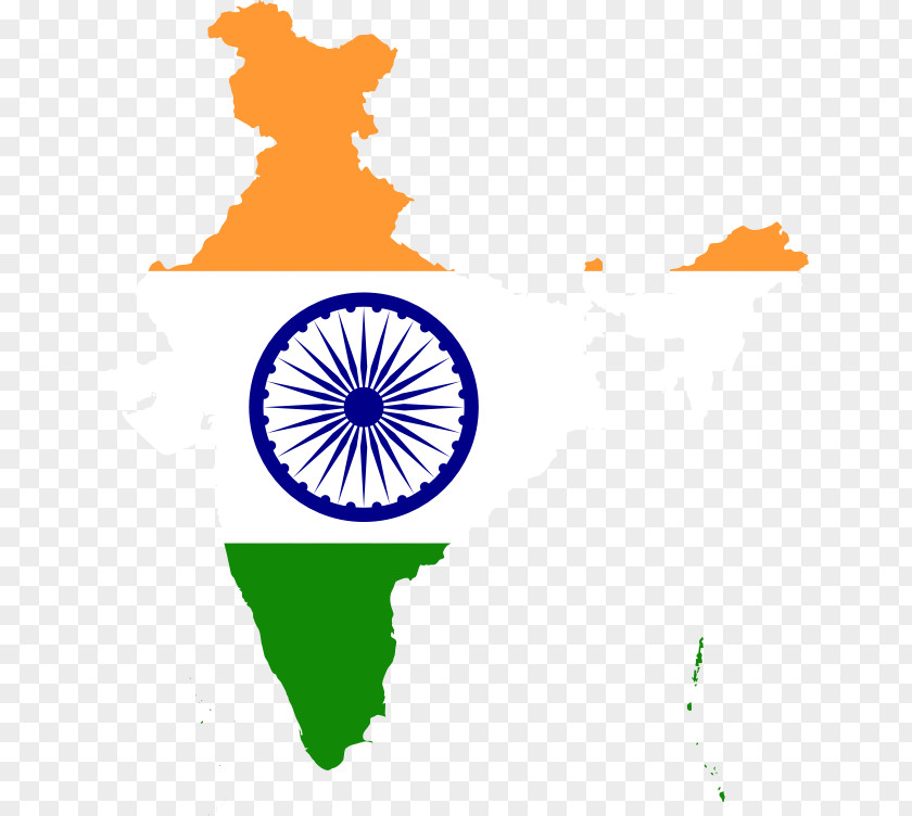 Flag India Of Map PNG