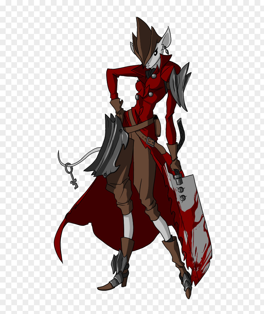 Knight Demon Lance Costume Design PNG