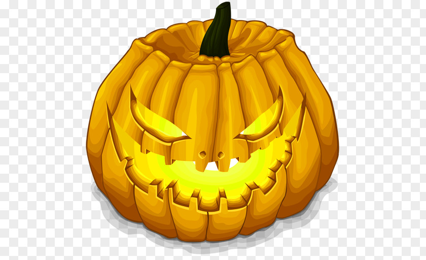 Yellow Terror Pumpkin Head Decoration Pattern Halloween Jack-o-lantern Icon PNG