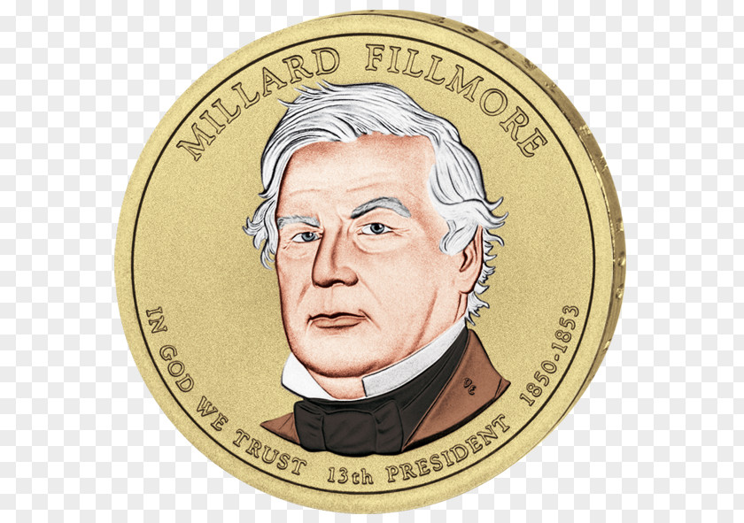 Coin Presidential $1 Program Millard Fillmore President Of The United States PNG