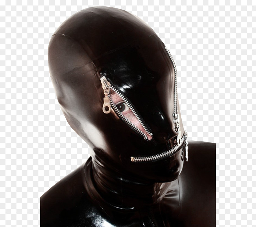 Mask Latex Hood Zipper PNG