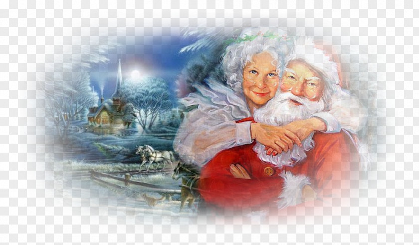 Santa Claus Christmas Day Ornament Desktop Wallpaper Image PNG