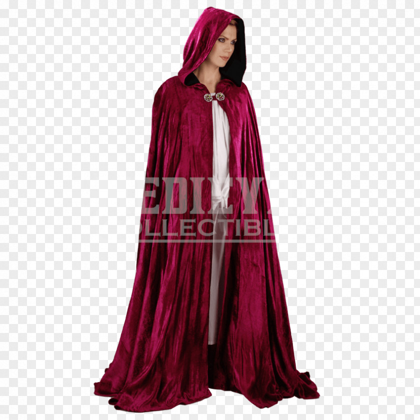 Cloak Robe Dress Outerwear Hood PNG