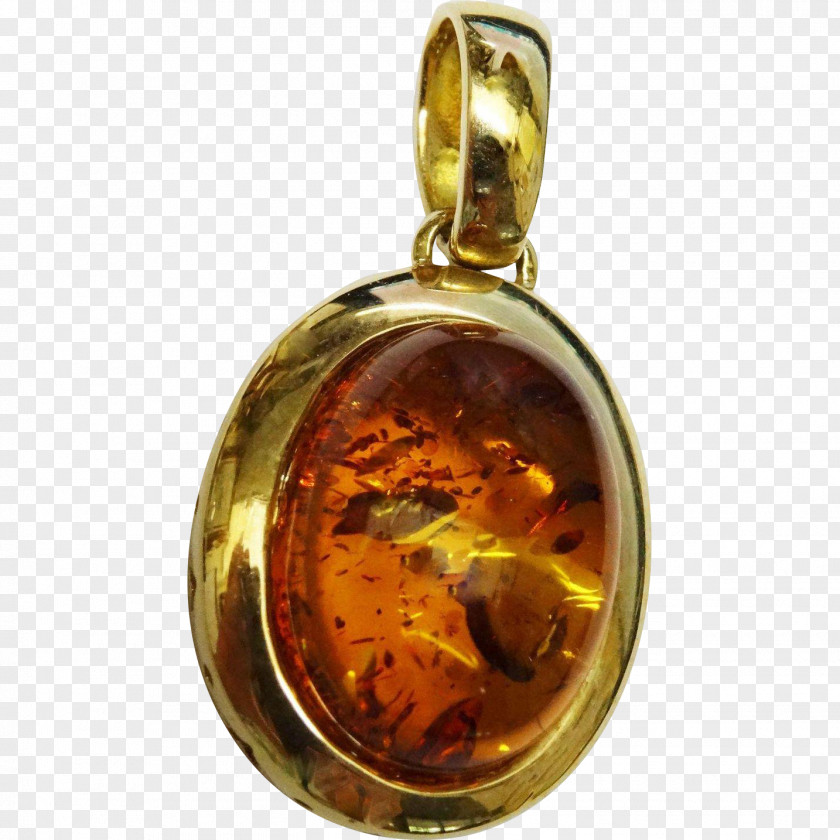 Gold Amber Jewellery Locket Ruby Lane PNG