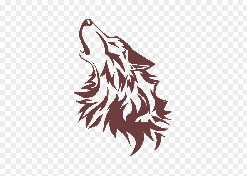 Gray Wolf Art Stencil Drawing Clip PNG