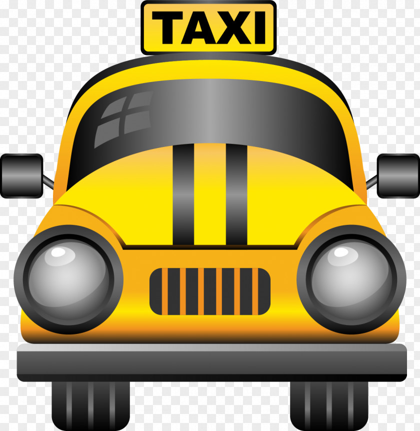 Vector Hand-drawn Taxi Transport Icon PNG