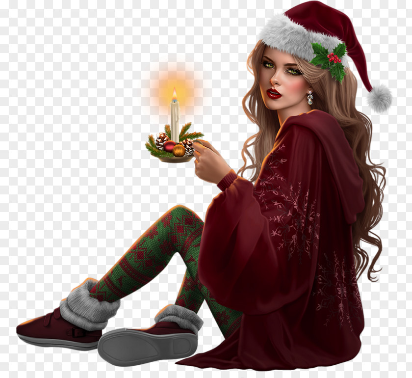 Woman Бойжеткен Character Christmas PNG