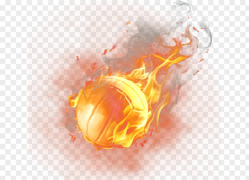 Fire Basketball Light PNG