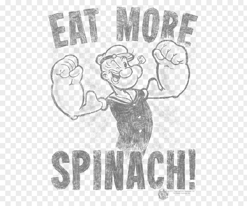 T-shirt Popeye: Rush For Spinach Top PNG