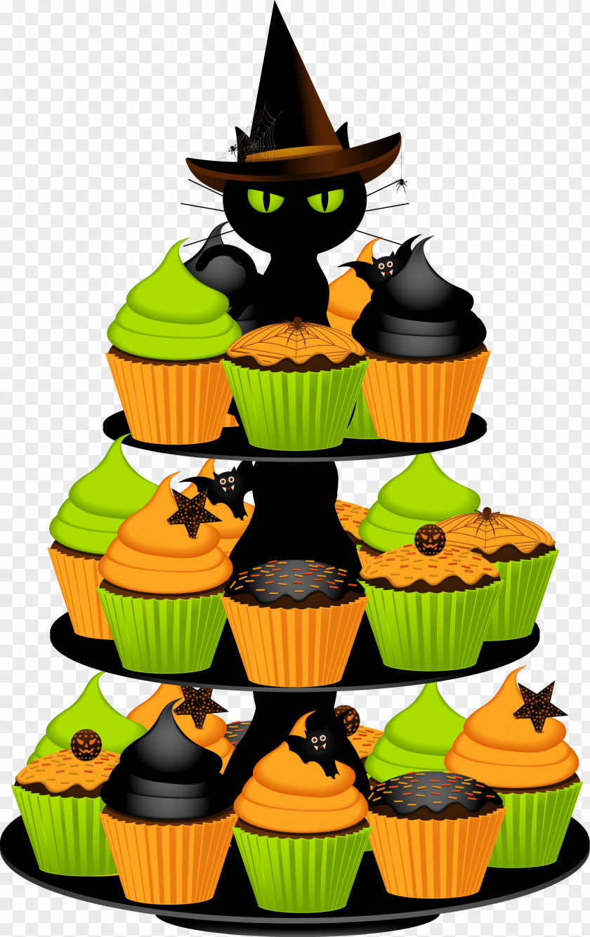 Birthday Cake Cupcake Candy Corn Halloween Clip Art PNG